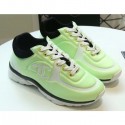 Knockoff Chanel Lycra Sneakers G34765 Fluo Green 2019 AQ02556