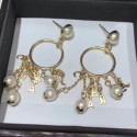 Knockoff Chanel Pearls Chanel Chain Tassel Hoop Earrings 02 2019 Collection AQ01985