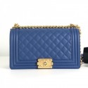 Knockoff Chanel Quilted Calfskin Medium Boy Flap Bag A67086 Blue 2019 Collection AQ01453