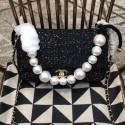 Knockoff Chanel Tweed Pearls Flap Bag AS0594 2019 Collection AQ00572