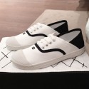 Knockoff Chanel Vintage Canvas Lace-up Sneakers White 2020 Collection AQ03715