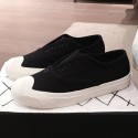 Knockoff Chanel Vintage Canvas Slip-on Sneakers Black 2020 Collection AQ04135