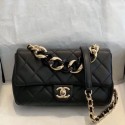 Knockoff Fashion Chanel Quilted Lambskin Medium Flap Bag with Resin Chain AS1353 Black 2019 Collection AQ01357