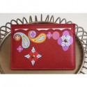 Knockoff Louis Vuitton Epi Leather Card Holder with Monogram flower M62068 Red AQ01369