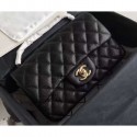 Knockoff Luxury Chanel Original Quality Small Classic Flap Bag 1116 in Caviar Leather Black with Gold Hardware AQ02735