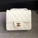 Replica AAA Chanel Classic Flap Mini Bag A1115 in Caviar Leather White with Golden Hardware AQ03138