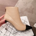 Replica AAA Chanel Lambskin Pearl Heel Short Boots G35548 Nude 2020 Collection AQ01088