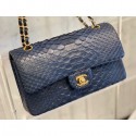 Replica Best Chanel Python Classic Flap Medium Bag A1112 37 AQ04050