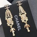 Replica Chanel Beetle Pearl Long Earrings White/Gold 2019 Collection AQ02186