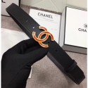 Replica Chanel Calf Leather Belt with Red Buckle 30mm Width Black 2018 Belt AQ01556