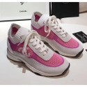 Replica Chanel Calfskin Fabric & Suede Sneaker G36258 White/Pink 2020 Collection AQ04006