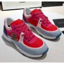 Replica Chanel Calfskin Suede & Fabric Classic Sneaker Red/Hot Pink 2020(For Women and Men) Collection AQ00697