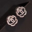 Replica Chanel Camellia Crystal Stud Earrings 2020 Collection AQ02476