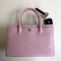 Replica chanel cerf tote bag in caviar leather pink with gold hardware AQ02384