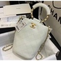 Replica Chanel Chain Handle Bucket Backpack Bag AS1362 White 2020 AQ01479