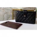 Replica Chanel Classic Pouch Clutch Bag With Card Holder A81902 Lambskin Black/Silver AQ03702