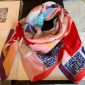 Replica Chanel Coco Silk Twill Square Scarf 110x110cm Pink 2020 Collection Scarf AQ02339