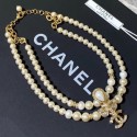 Replica Chanel Double Pearl Choker Necklace AB1655 2019 Collection AQ03996