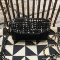 Replica Chanel Gabrielle Clutch on Chain/Mini Bag A94505 Black/White Tweed 2019 Collection AQ01505