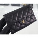 Replica Chanel Grained Leather Classic Clutch with Chain Bag A84512 Black/Gold AQ04155