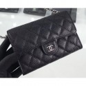 Replica Chanel Grained Leather Classic Clutch with Chain Bag A84512 Black/Silver AQ02877