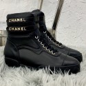 Replica Chanel Lambskin High-Top Sneakers G34967 Black 2019 Collection AQ01743