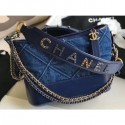 Replica Chanel Logo Handle Gabrielle Medium Hobo Bag AS1582 Denim 2020 AQ01238