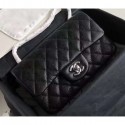 Replica Chanel Original Quality Small Classic Flap Bag 1116 in Caviar Leather Black with Silver Hardware AQ01753