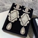 Replica Chanel Pearl Long Earrings AB2276 White/Silver 2019 Collection AQ01558