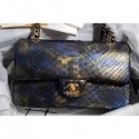 Replica Chanel Python Classic Flap Medium Bag A1112 12 AQ02221