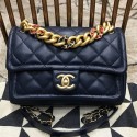 Replica Chanel Quilted Lambskin Medium Flap Bag AS0937 Blue 2019 Collection AQ00919