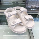 Replica Chanel Quilted Strap Flat Sandals G3445 White 2020 Collection AQ03491