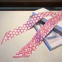 Replica Chanel Quilting CC Print Silk Slim Bandeau Scarf 5x120cm Red 2020 Collection AQ04212