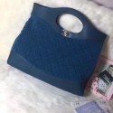 Replica Chanel Shearling Sheepskin 31 Medium Shopping Bag AS1010 Blue 2019 Collection AQ00574