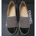 Replica Chanel Suede CC Logo Espadrilles Camel/Black 02 AQ02182