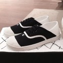 Replica Chanel Vintage Canvas Lace-up Sneakers Black 2020 Collection AQ01296
