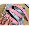 Replica Chanel Width 2.5cm Chain Buckle Quilting Leather Belt Pink AQ01567