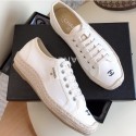 Replica Cheap Chanel Vintage Canvas Sneakers White 2020 AQ02321