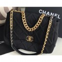 Replica Designer Chanel 19 Maxi Jersey Flap Bag AS1162 Black 2020 AQ03682