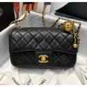 Replica High Quality Chanel Lambskin & Gold-Tone Metal Flap Bag AS1787 Black 2020 Collection AQ02176