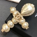 Replica High Quality Chanel Pearl Crystal Cross Brooch 2019 Collection AQ02009