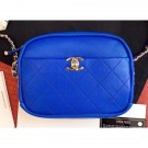 Best Chanel Casual Trip Small Camera Case Bag AS0137 Blue 2019 AQ02350