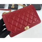 Best Quality Chanel Caviar Leather Boy Wallet On Chain WOC Bag A81969 Red 2019 AQ03528