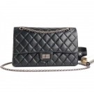 Chanel 2.55 Reissue Size 226 Bag in wrinkled calfskin black with silver hardware AQ02001