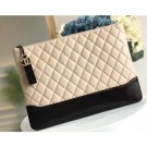 Chanel Aged Calfskin Gabrielle Pouch Clutch Large Bag A84288 Beige AQ03566