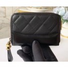 Chanel Aged Calfskin Gabrielle Zipped Coin Purse A84404 Black AQ04179