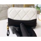 Chanel Aged Calfskin Gabrielle Zipped Coin Purse A84404 White AQ03015