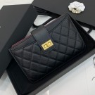 Chanel Buckle Card Holder Black Collection AQ01212