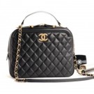 Chanel Calfskin CC Vanity Case Medium Bag A57906 Black 2018 AQ02690