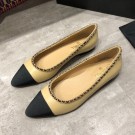 Chanel Calfskin Chain Ballerinas G35389 Beige 2019 Collection AQ04221